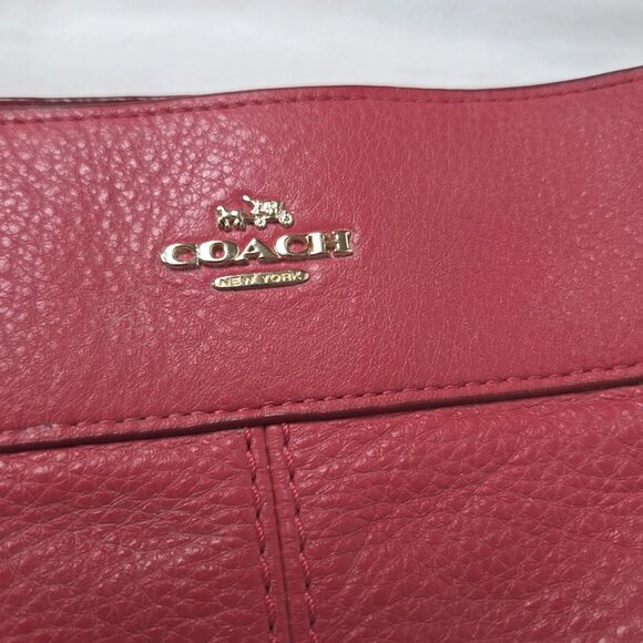 Coach Lexi Raspberry Red Purse Shoulder Bag - Picture 10 of 16